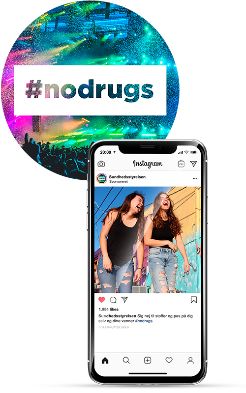 nodrugs instagram profilbillede og instagram opslag på iphone x